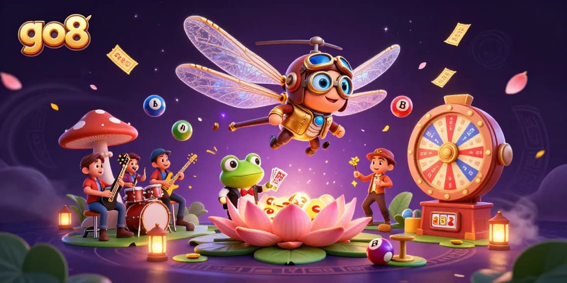 Engage in thrilling action at go8 with colorful lottery balls and exciting casino elements.