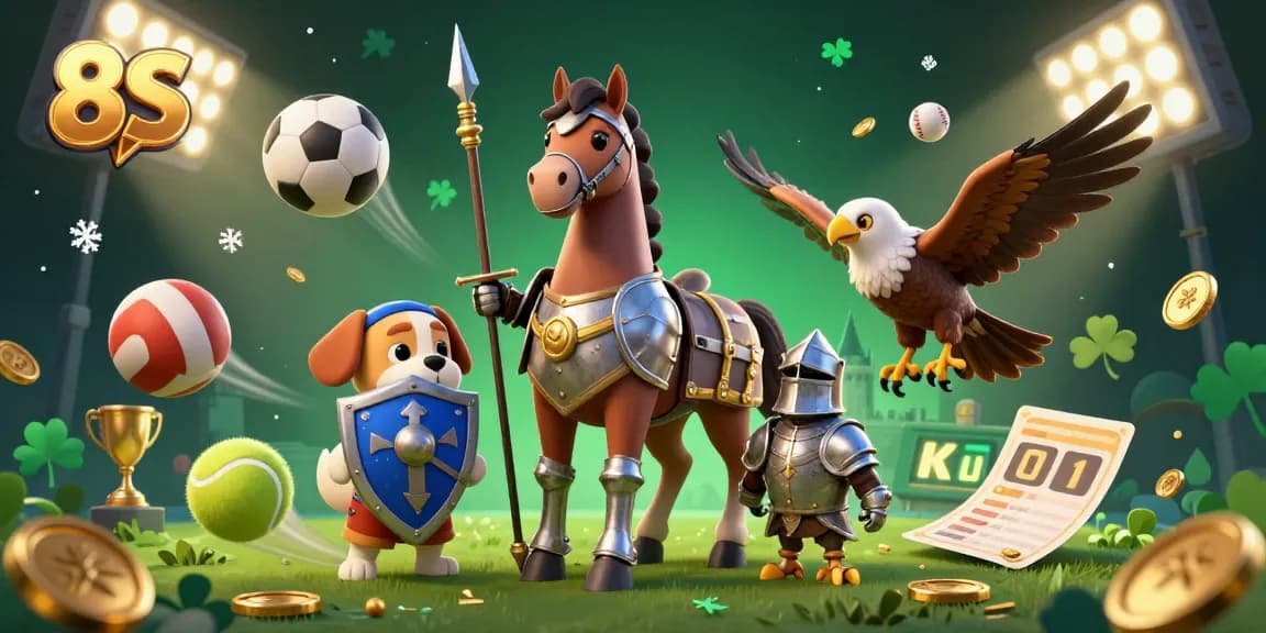 Experience the thrill of betting with 8S in a vibrant 3D casino scene.