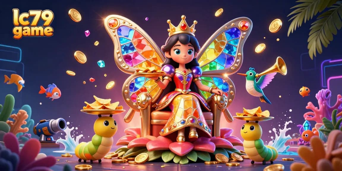 Khám phá lc79 game với nữ hoàng bươm bướm và cá trò chơi bắn cá sống động.