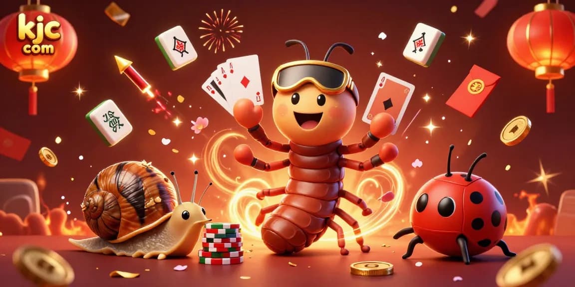 Experience thrilling gameplay at kjc com with a 3D cartoon illustration featuring a vibrant casino scene.