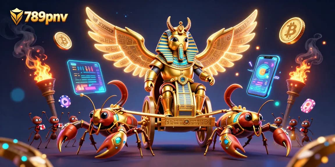 Experience thrilling gaming at 789pnv with exciting characters and vibrant cryptocurrency elements.