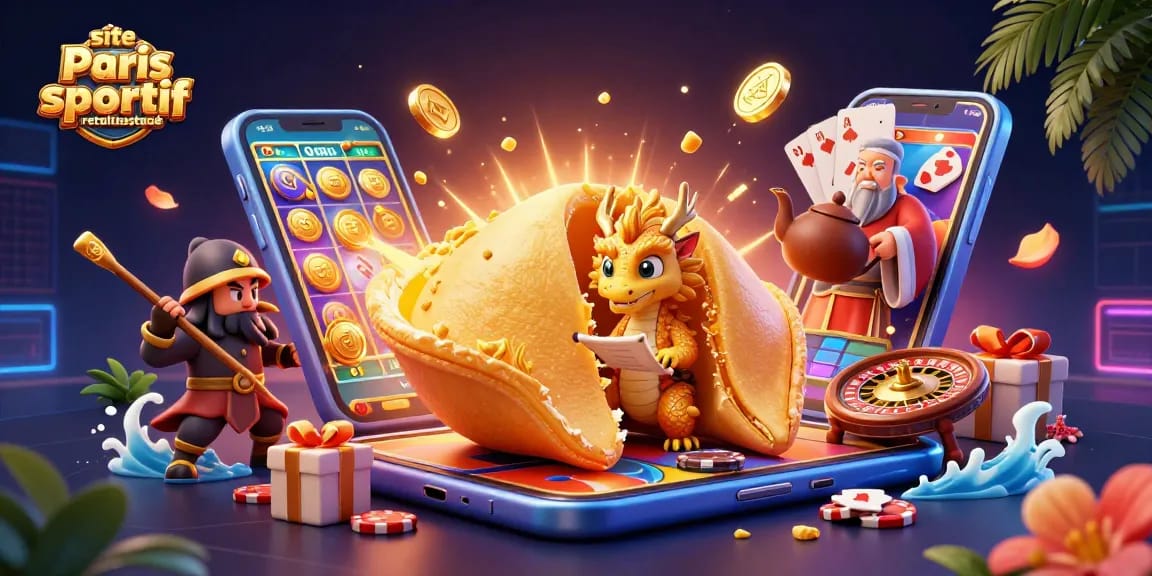 Pariez sur le site paris sportif retrait instantané avec une illustration dynamique de jeux de casino.