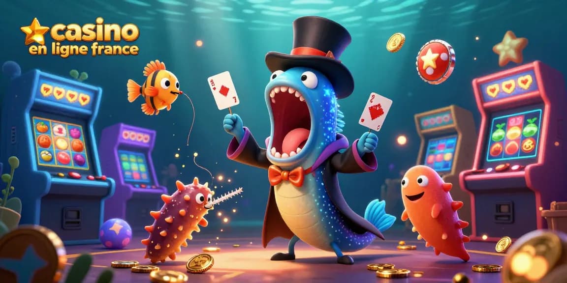 Rejoignez le spectacle du casino en ligne France avec l'anguille effectuant des tours de magie.