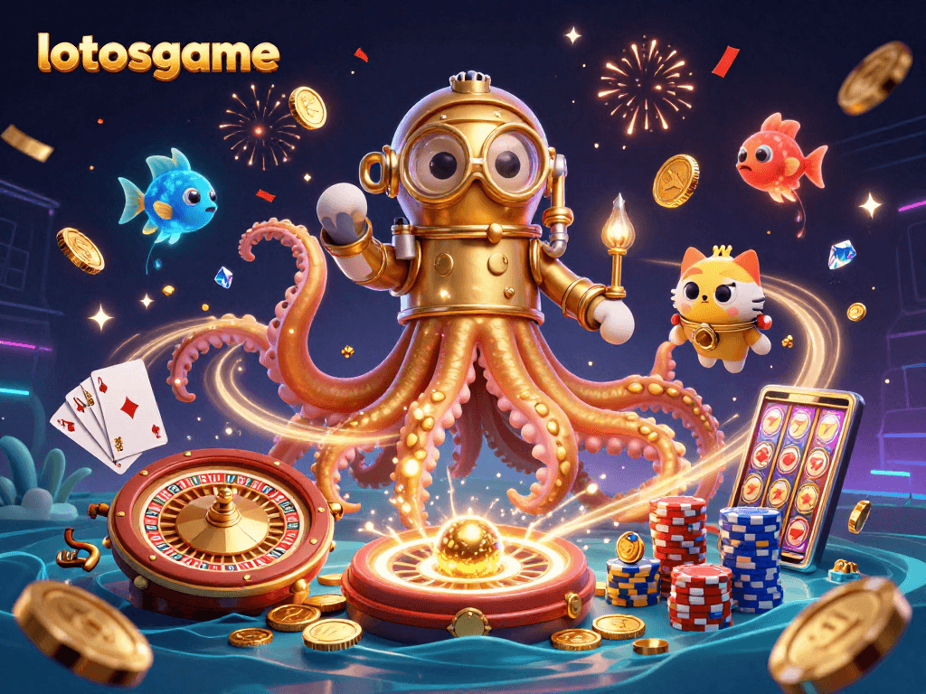 Engage with the thrilling world of lotosgame as the kraken and diving cat dive into a sea of riches!