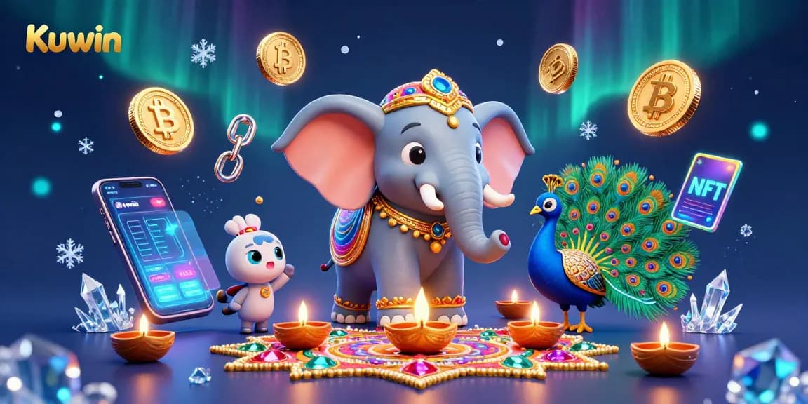 Kuwin brings excitement to the casino with vibrant 3D celebrations of gambling and crypto elements.