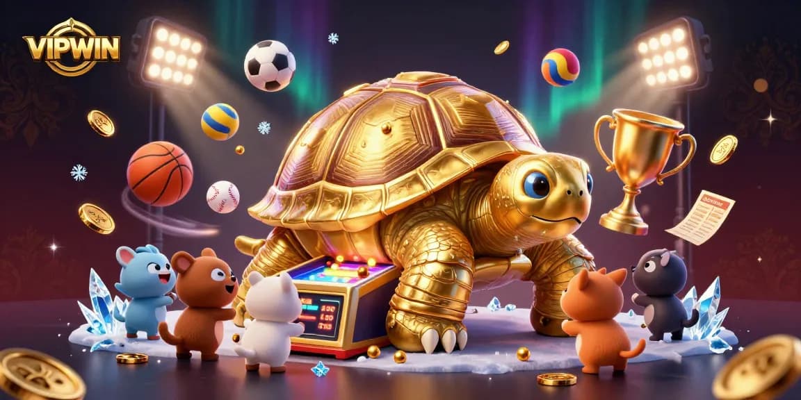 Experience thrilling gameplay at VIPWIN with an ultra-detailed scene of vibrant sports-themed activities.