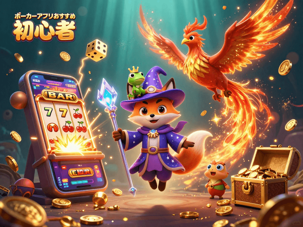 ポーカーアプリおすすめ 初心者に最適な多彩なゲーム体験を提供するエネルギッシュなイラスト