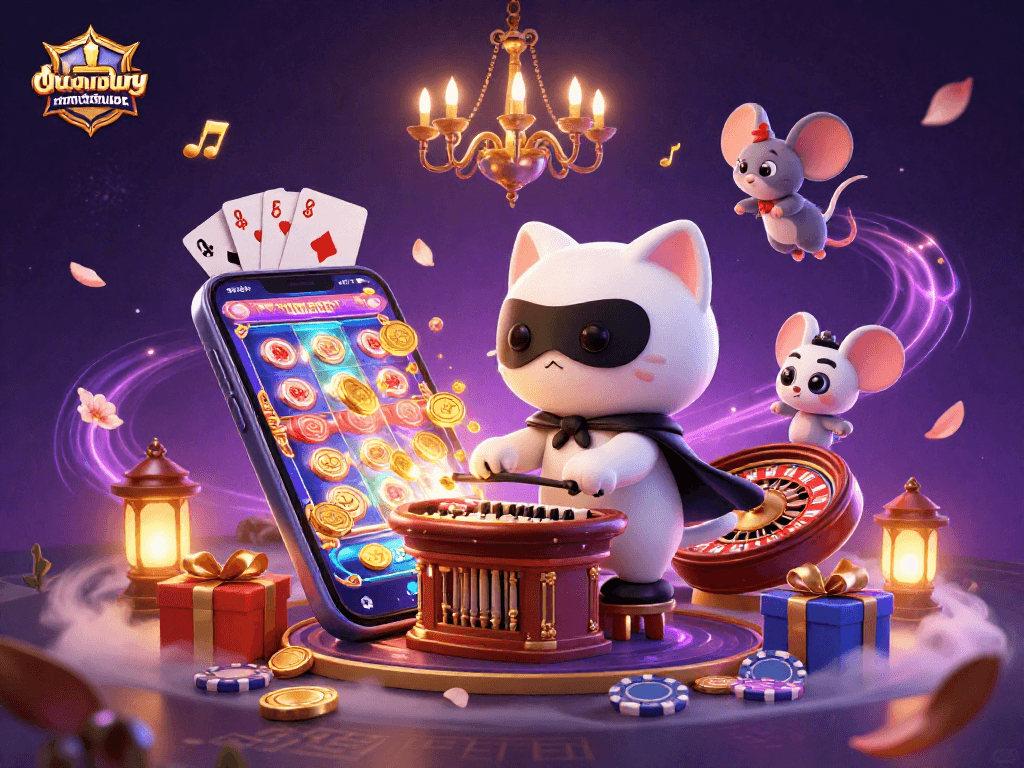 Engage in duongmatchuoc with this colorful 3D casino scene featuring iconic characters and vibrant game elements.