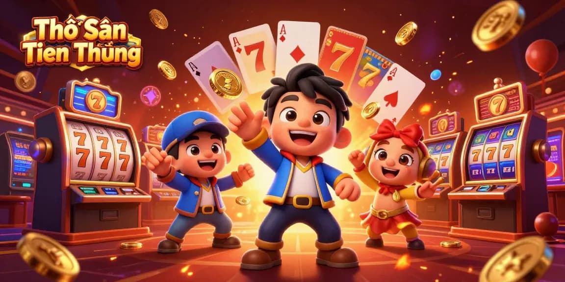 Engage in thrilling gameplay with thosantienthuong's interactive slot machines and vibrant casino visuals.