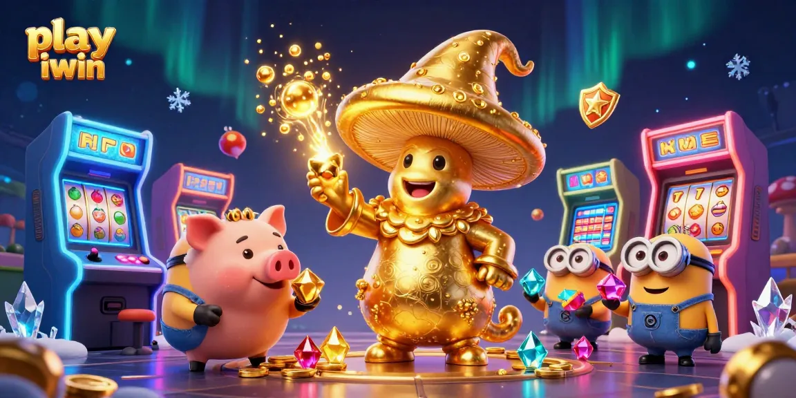 Engage with the vibrant world of play iwin, showcasing a magical wizard and treasures in an immersive casino experience.