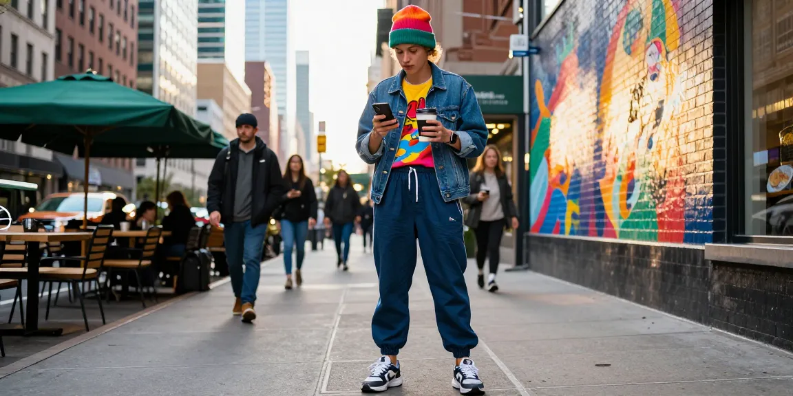 Vibrant urban lifestyle scene representing kirstenpricexxx.com with a stylish individual enjoying city life.