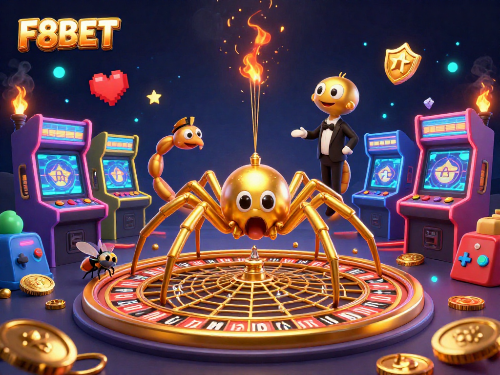 Experience the exciting world of F8BET with colorful characters and vibrant casino elements.