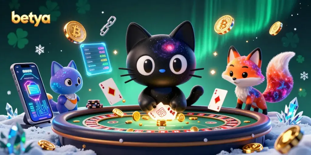 Engage in a thrilling cosmic roulette game at betya with vibrant characters and dazzling elements.