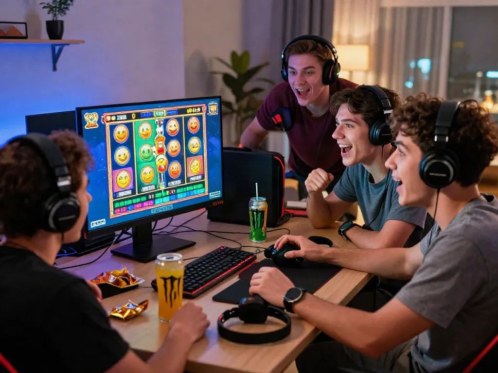 Slot gacor hari ini dalam momen bermain bersama teman di ruang modern.