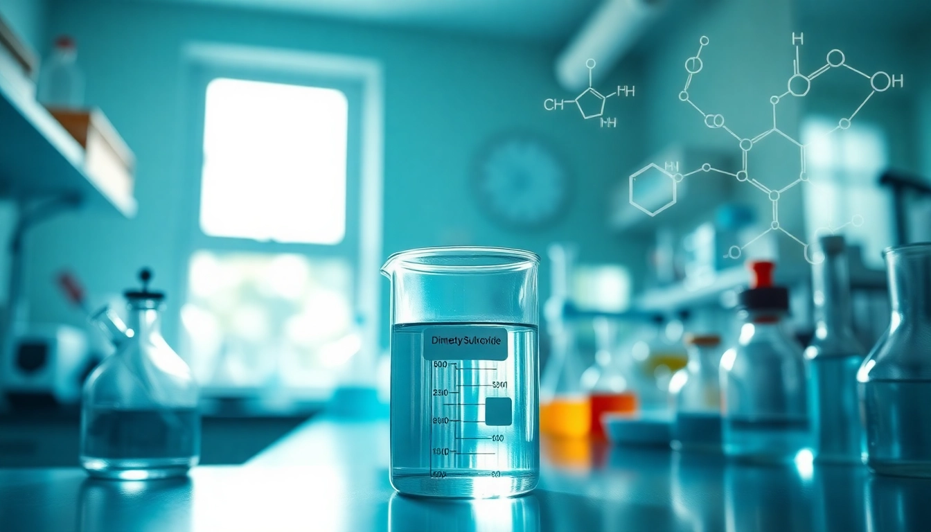 Observe the clarity of dimethylsulfoxide in a professional lab setting.