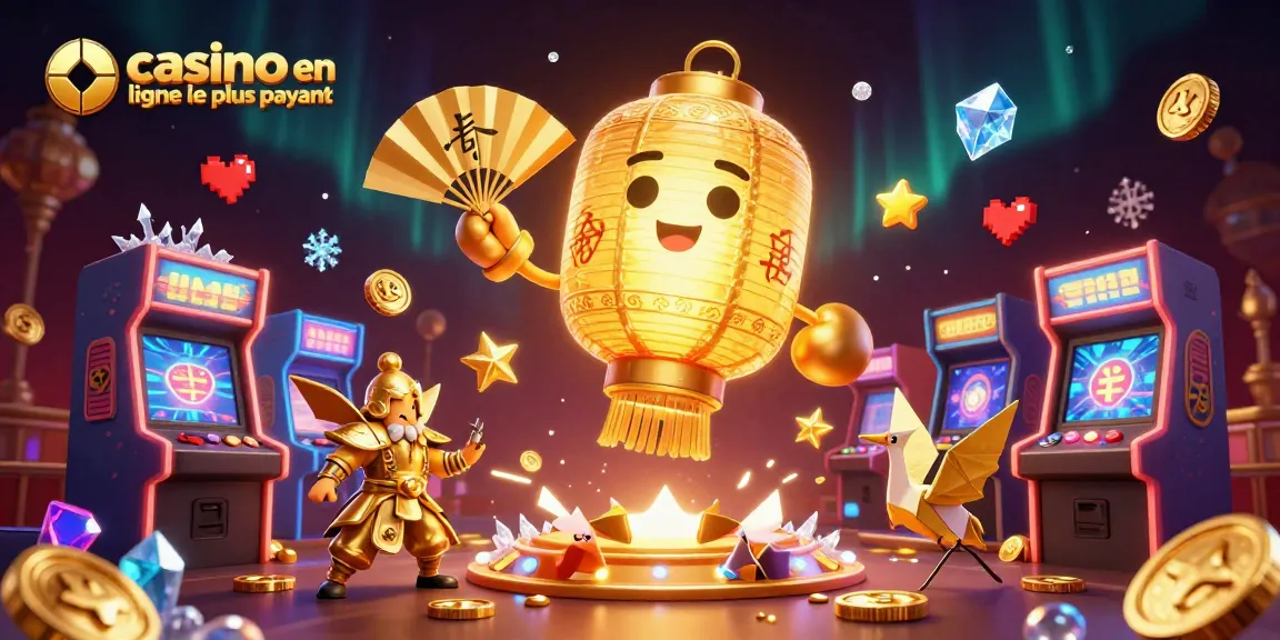Jouez au casino en ligne le plus payant avec une illustration dynamique et colorée de machines à sous.