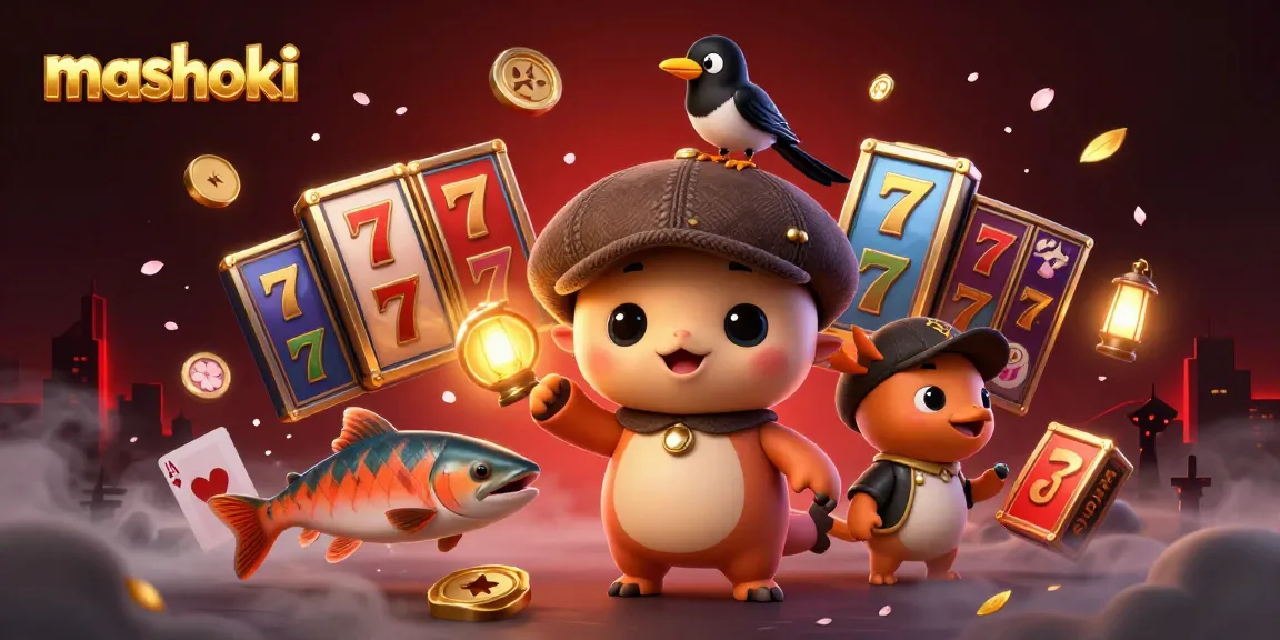 Experience the thrill of mashoki gaming with vibrant visuals of playful characters and rich slot elements.