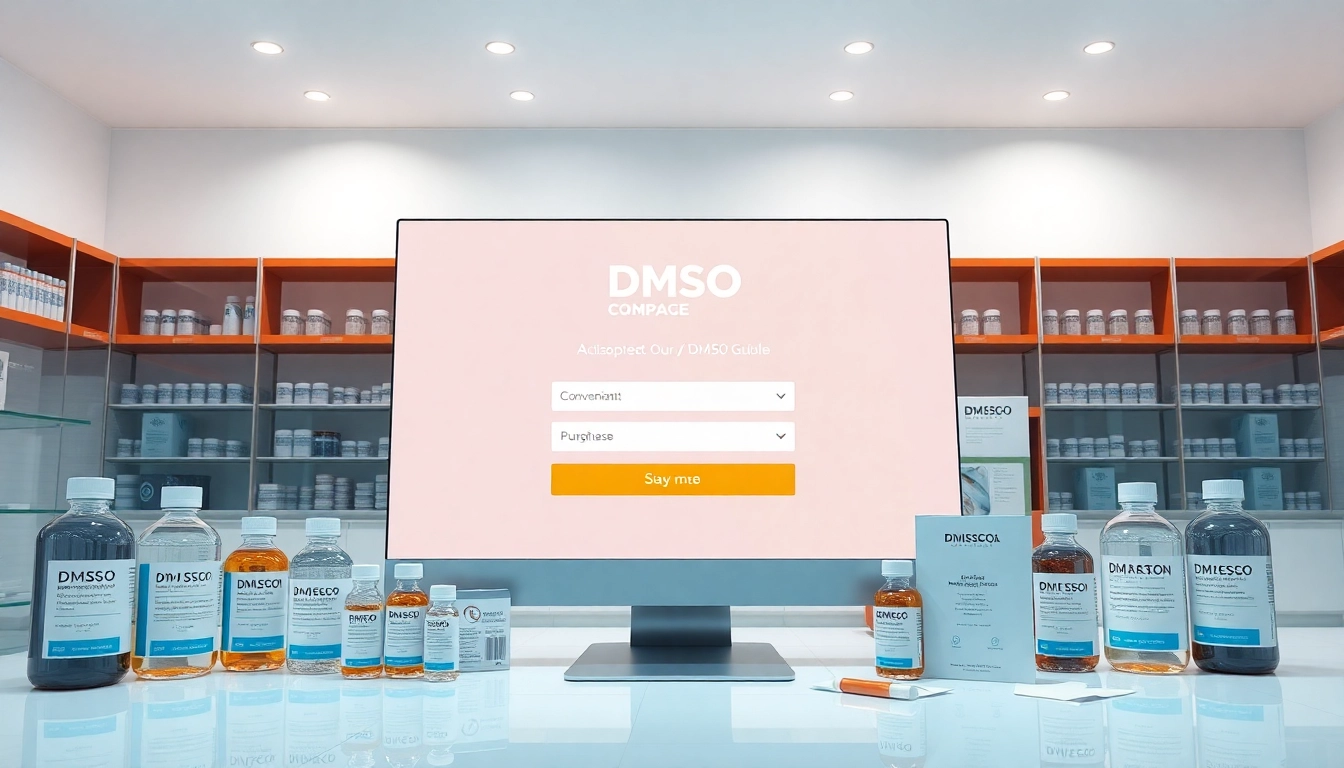 Streamlined dmso order workflow showing quality DMSO products and quick purchasing options.