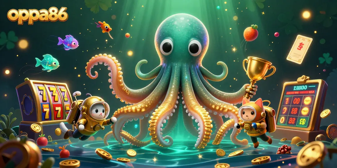 Engage with oppa86 in a vibrant casino world filled with a kraken and rich winnings.