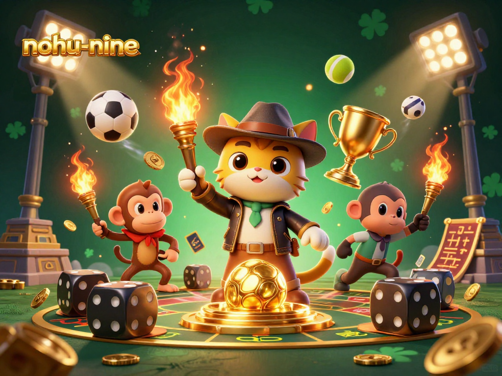 Experience thrilling gameplay with nohu-nine in an engaging 3D casino scene filled with excitement.