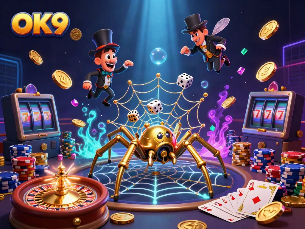 Spin and win with OK9's thrilling casino experience featuring steampunk elements and golden treasures.