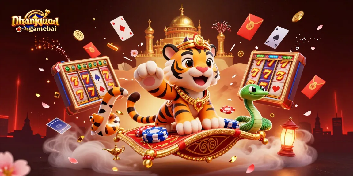Try your luck with nhanquagamebai in this thrilling 3D card game scene featuring strategic gameplay and dynamic elements.