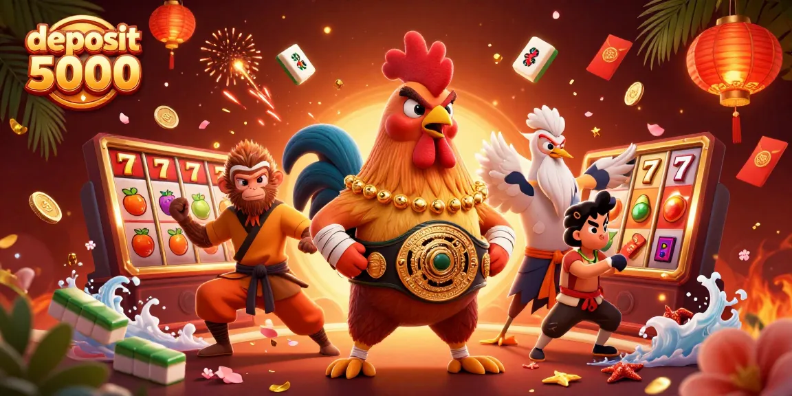 Engage in thrilling gameplay with deposit 5000 for exciting slot machine adventures, featuring dynamic characters and casino elements.