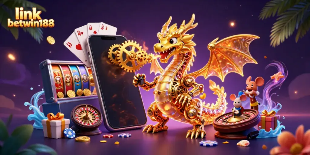 Permainan slot menarik di link betwin188 dengan elemen kasino yang kaya warna dan dramatis.