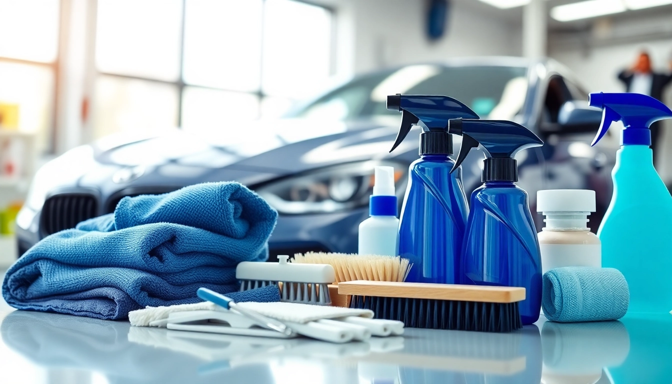 Showcasing essential tools and supplies for what products do I need to detail my car efficiently.