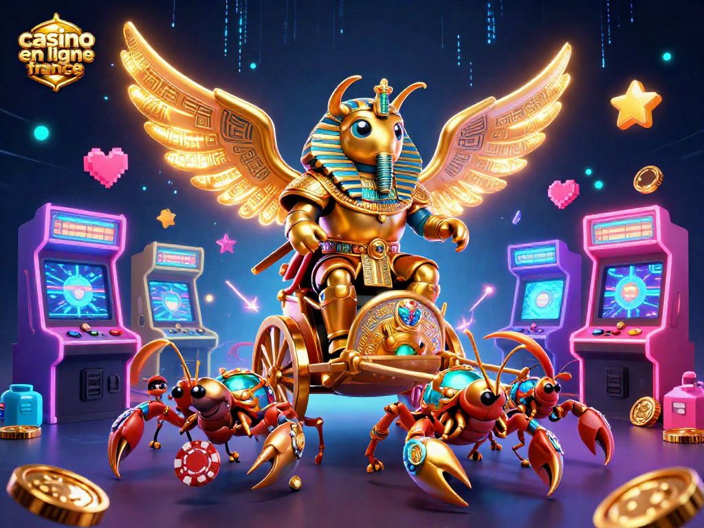 Plongez dans l'univers du casino en ligne France avec des personnages ludiques et des éléments de jeu captivants.