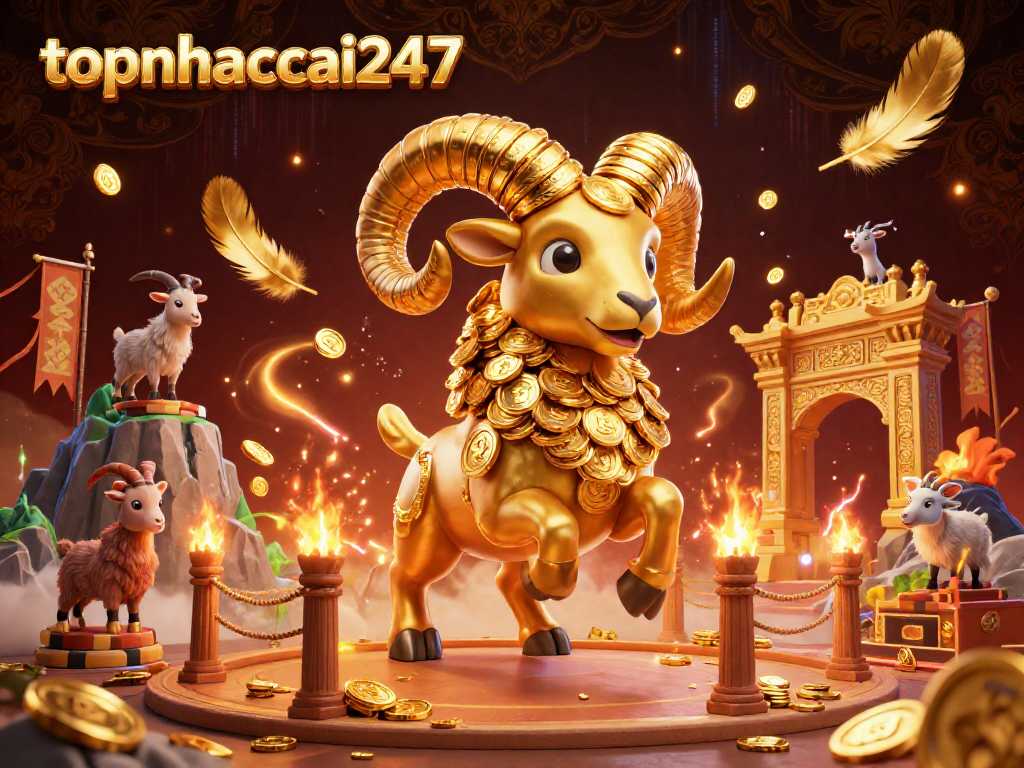 Engage players at topnhacai247 with thrilling golden ram coin flips and casino excitement.