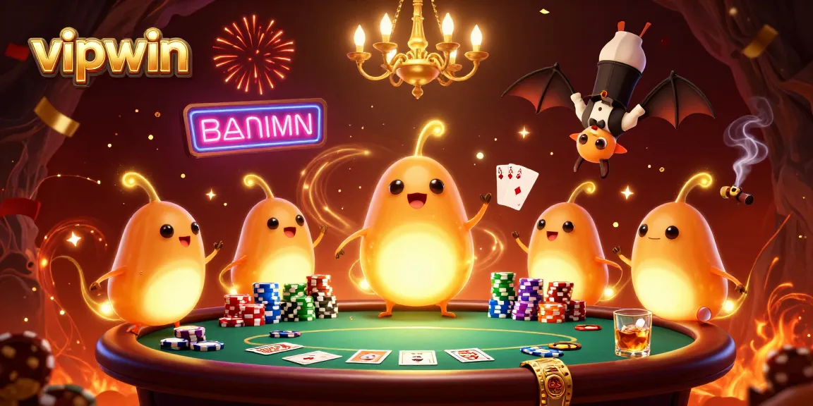 Catch vibrant action at vipwin, where glowworms illuminate a unique casino atmosphere with poker excitement.
