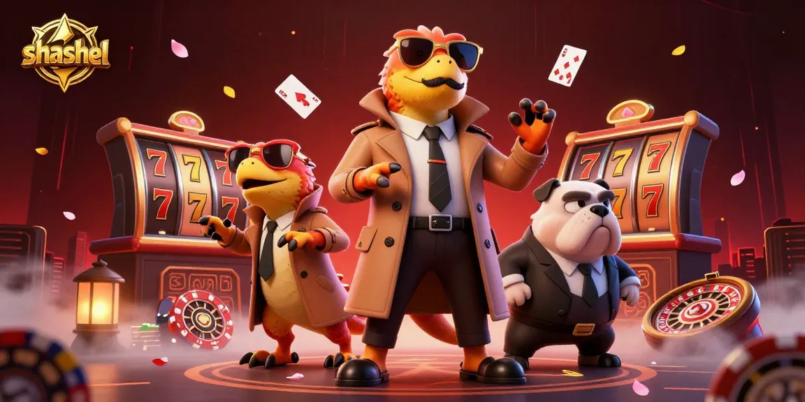 shashel showcases vibrant 3D casino energy with raptors and casino elements in dynamic scene