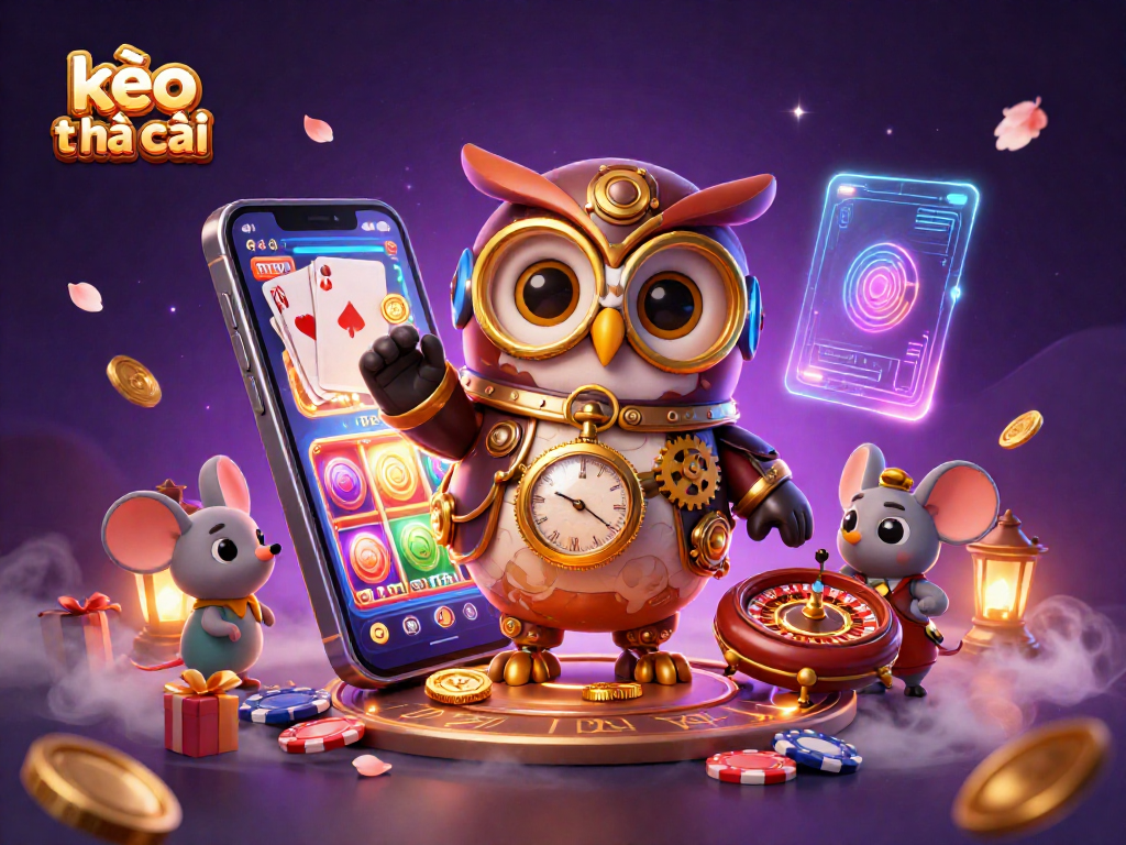 Experience thrilling moments with kèo nhà cái through a vibrant 3D casino illustration.
