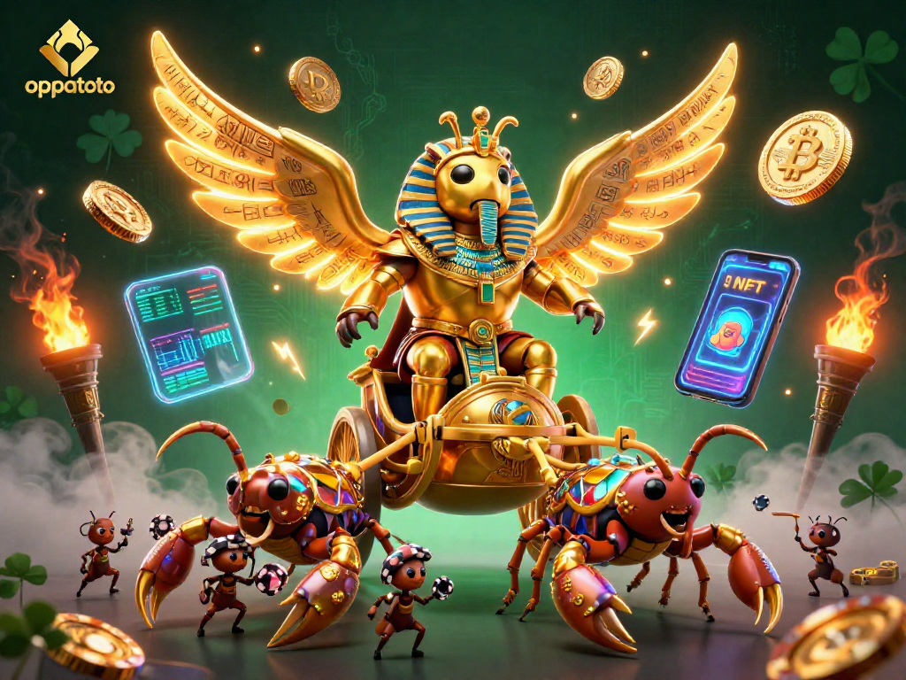 Play and win with oppatoto through a vibrant illustration showcasing engaging gaming elements.