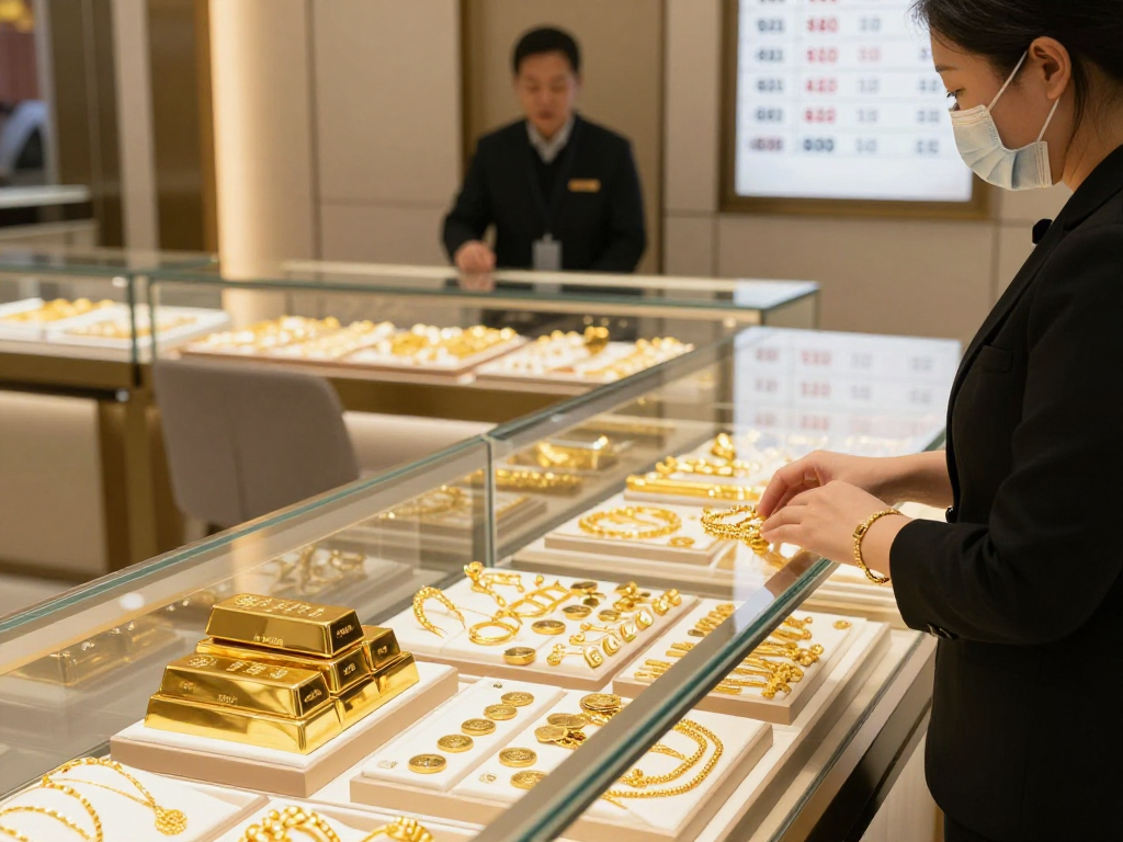 Gold jewelry display in a trusted shop reflecting mantra88's elegance and credibility.