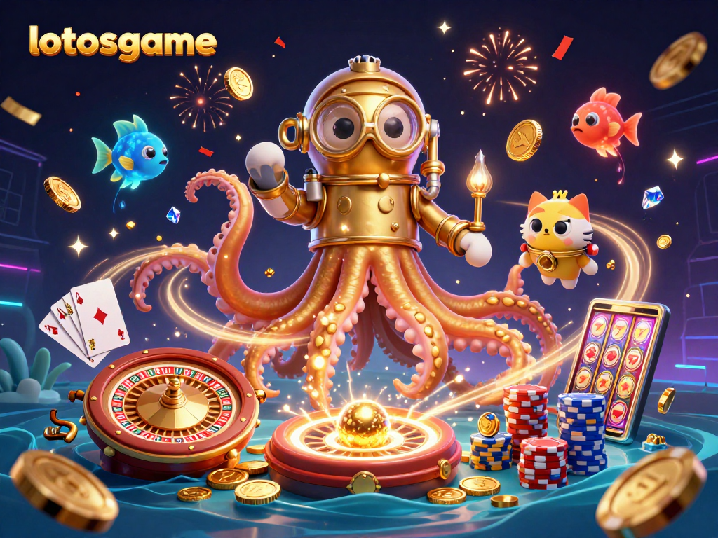 Engage with the thrilling world of lotosgame as the kraken and diving cat dive into a sea of riches!