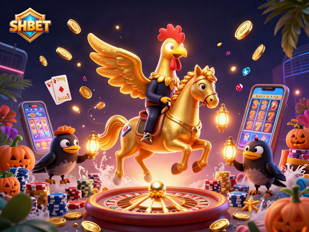 Engage with SHBET's winning atmosphere in a vibrant casino scene filled with excitement.