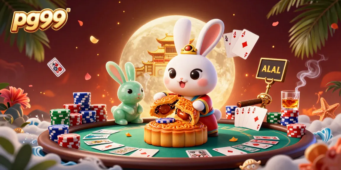 Engage in thrilling gameplay at pg99 with dynamic poker chips and joyful moon rabbits!