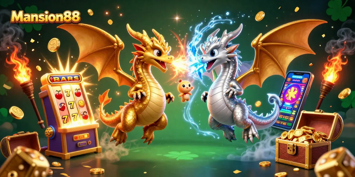 Experience exciting gameplay at Mansion88 with dragons and dazzling casino elements.
