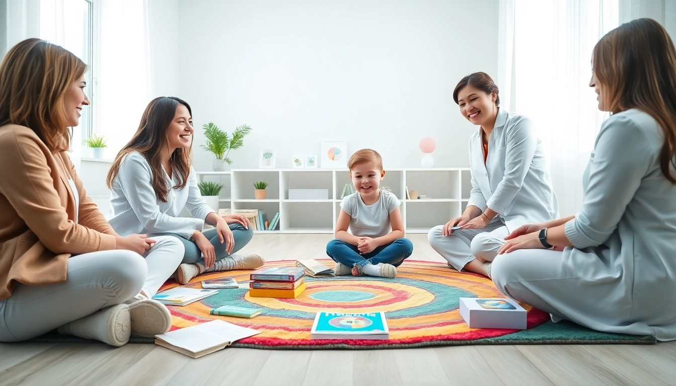 Child receiving ABA therapy in Troy, engaged and supported by therapists in a bright, welcoming environment.