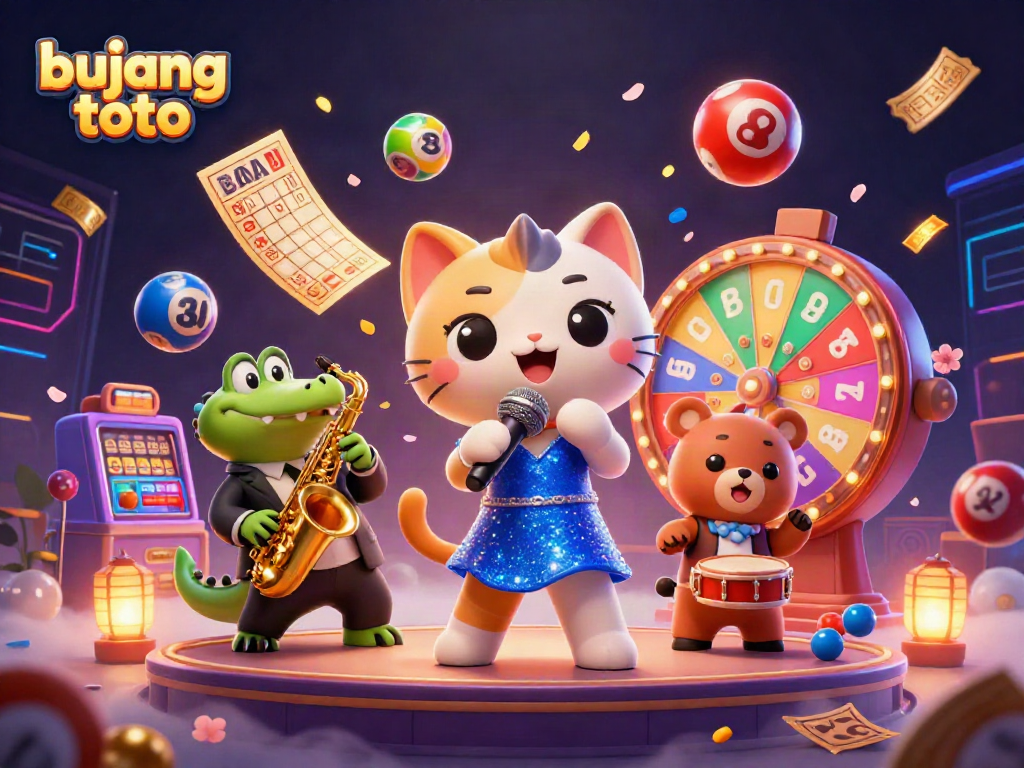 Experience the excitement of bujang toto with lively characters and dynamic gambling elements in this stunning illustration.
