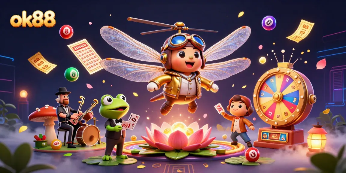 Engage with ok88 and win big in a vibrant casino scene with unique characters and dynamic elements.