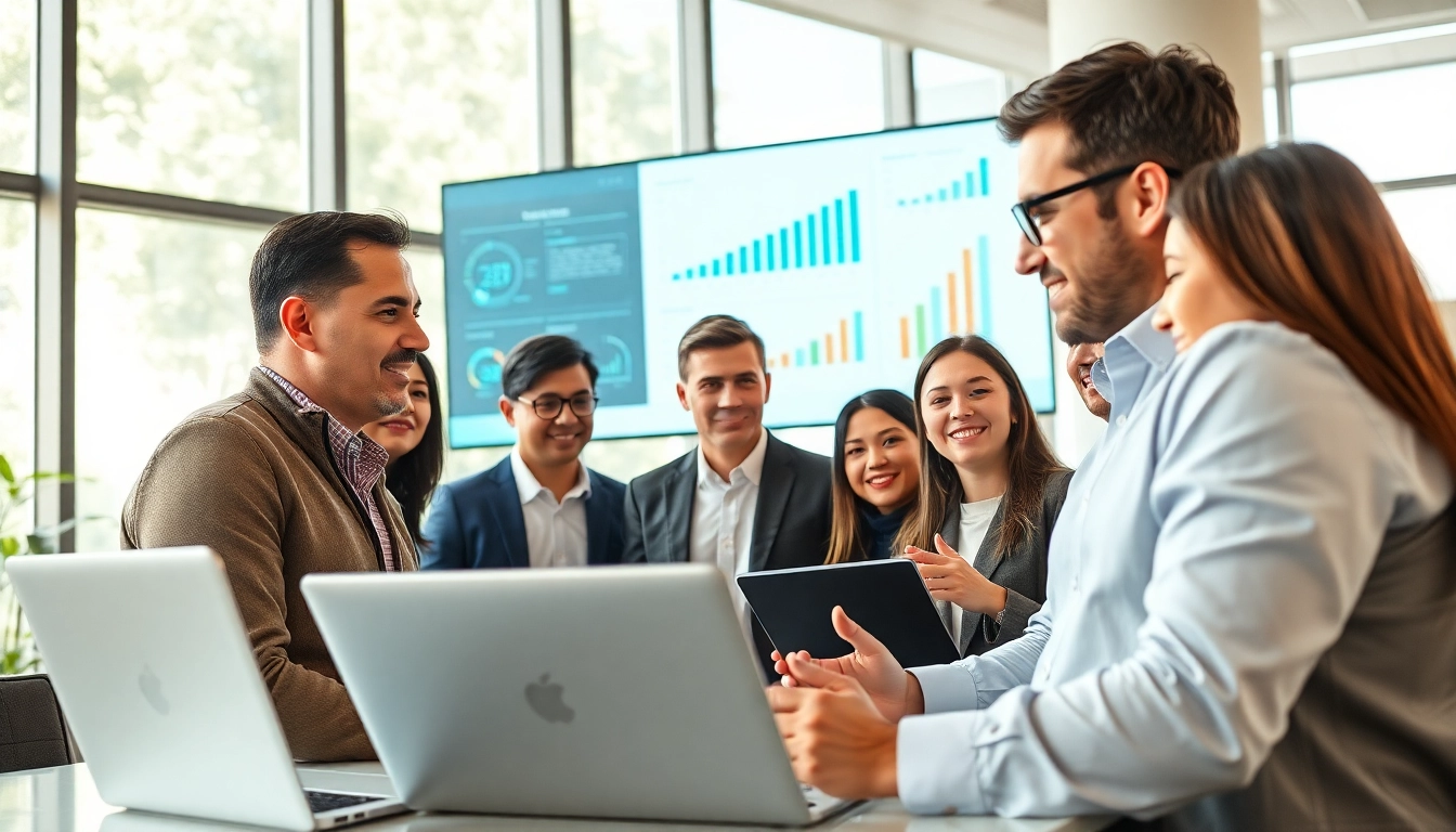Collaborative professionals using AI sales tools for effective outreach strategies.