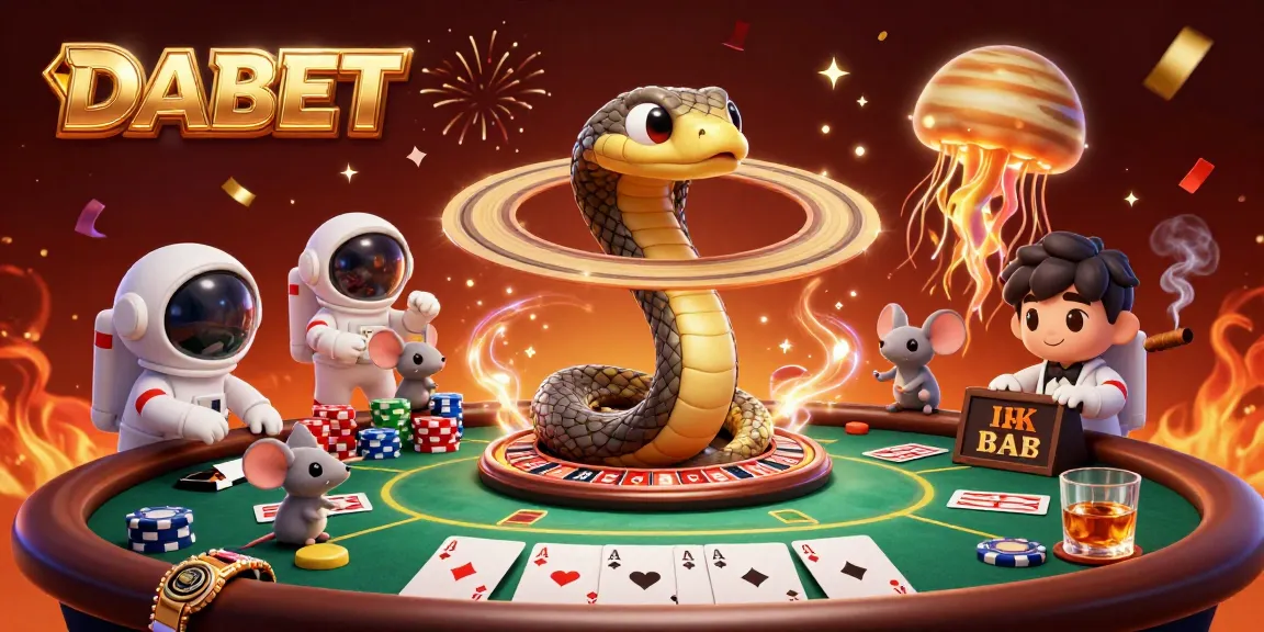 DABET offers dynamic betting action with the Saturn roulette snake and astronaut mice at play.