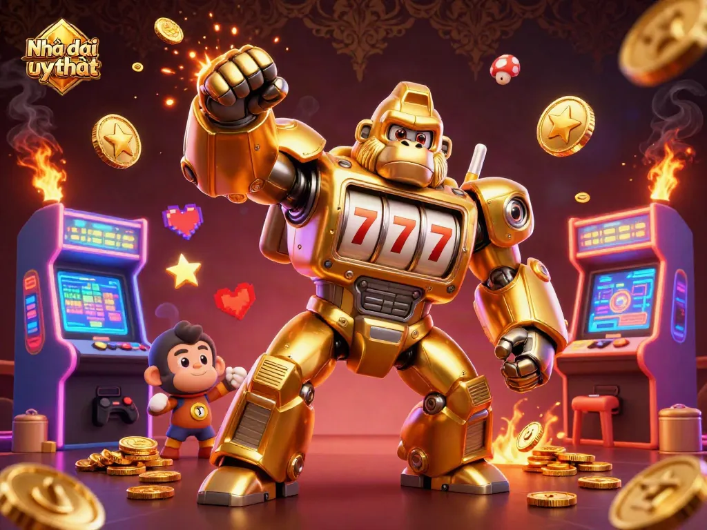 Win big at Nhà cái uy tín with a digital illustration showcasing a colorful casino experience.