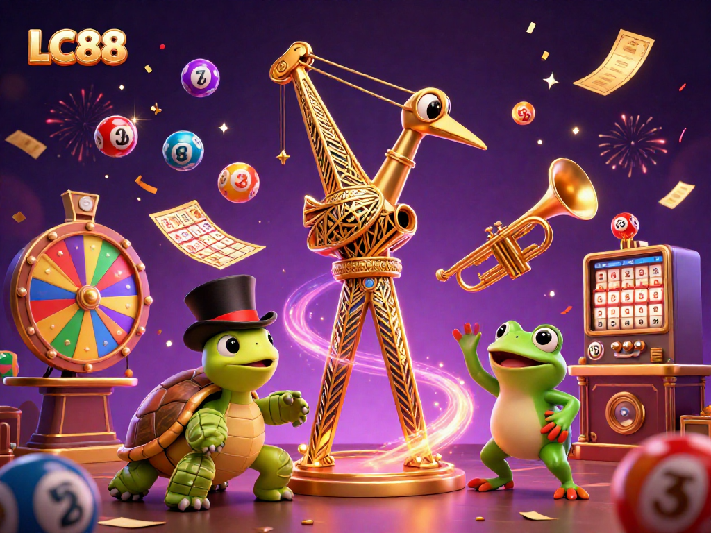 Engage with LC88's vibrant online gaming world filled with exciting lottery elements and 3D characters.