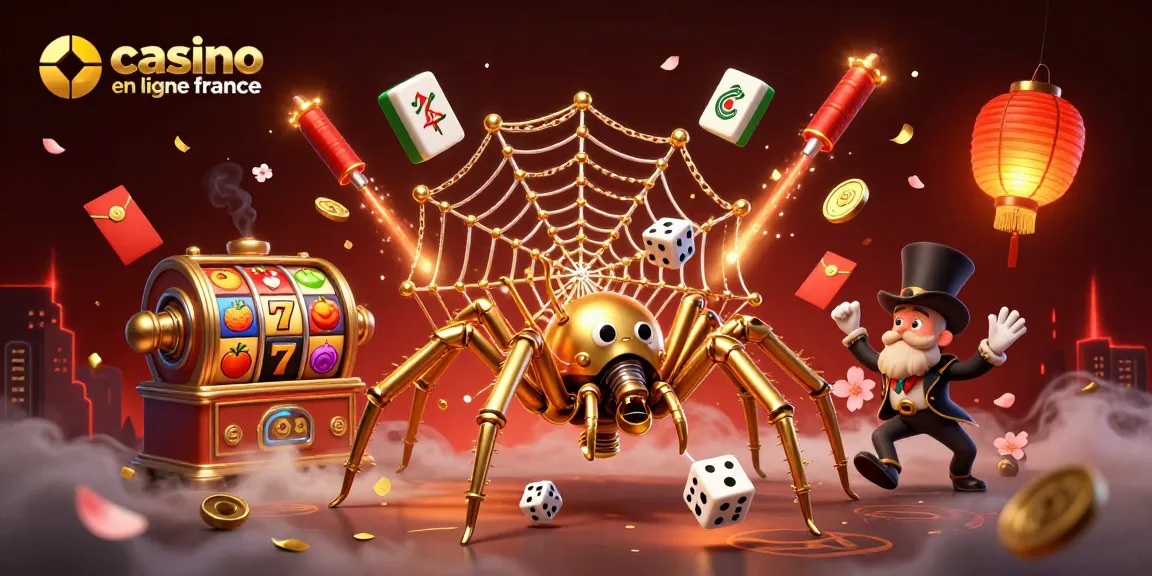 Visualisation dynamique de casino en ligne France avec des personnages amusants et des éléments de jeu captivants.