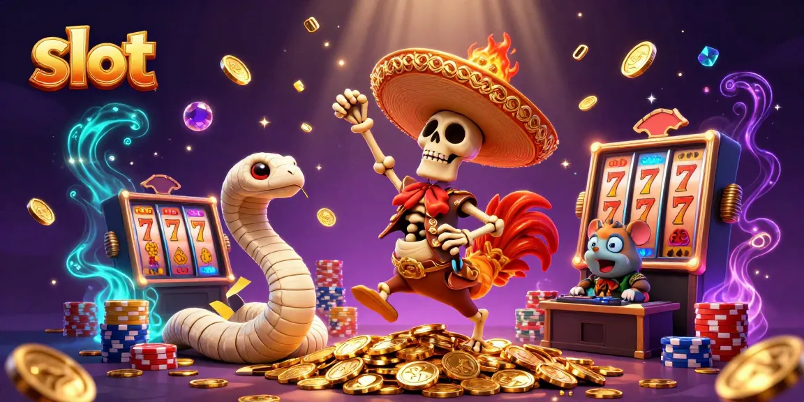 Engage in thrilling slot action with a festive mariachi rooster, gold coins, and vibrant characters.
