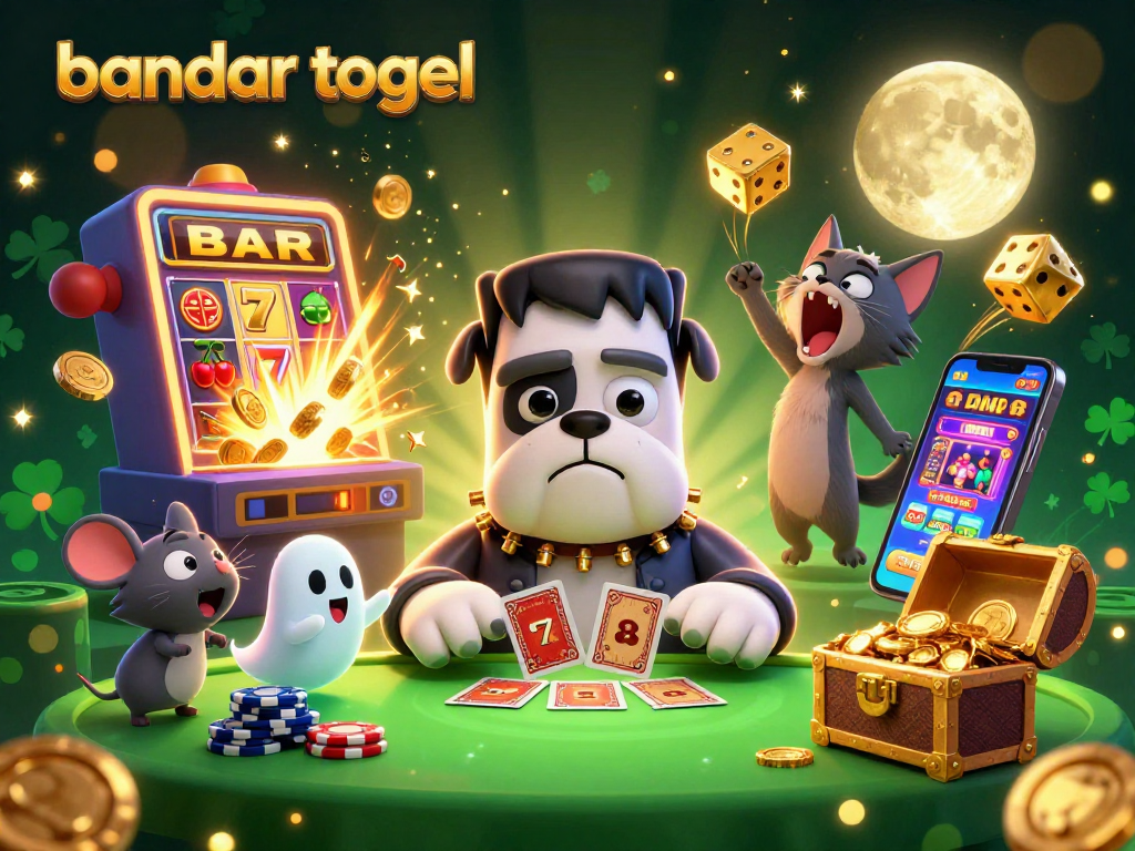 Experience thrilling gameplay at bandar togel with lively 3D characters and casino elements.